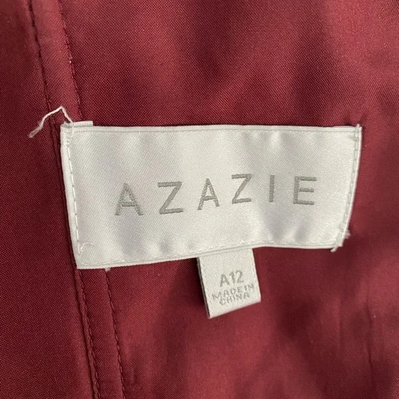 Azazie Razia Dress | Cabernet - Picture 5 of 7